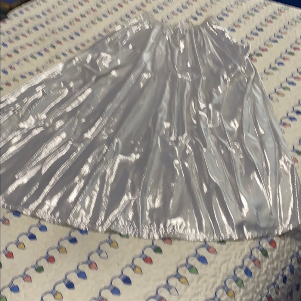 Silver full length skirt